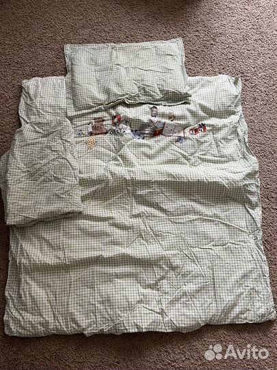 Детское одеяло и подушка в кроватку IKEA