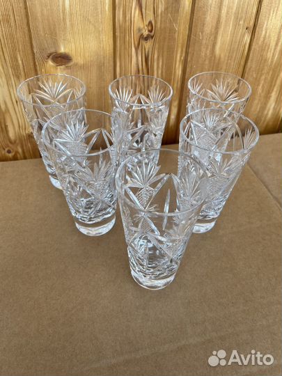 Набор хрустальных бокалов СССР