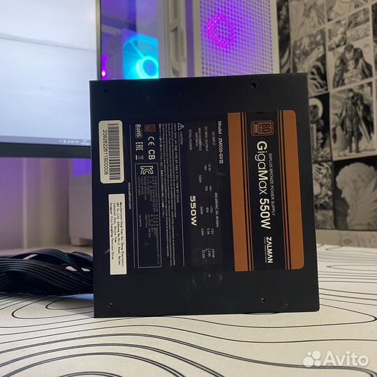 Блок питания Zalman Megamax 550w 80+ bronze