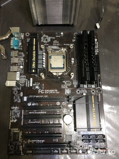 Мат.плата Gigabyte z87p-d3+i7 4770+озу 16gb+Охл.цп