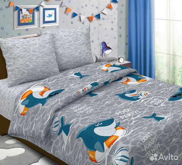 Постельное белье 1,5-сп. Детские расцветки