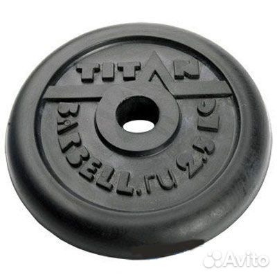 Блин обрезиненный titan Barbell 2,5 кг (d26)