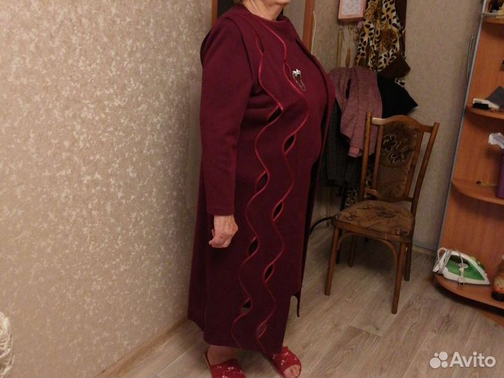 Платье с кардиганом 56 р