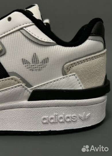 Кроссовки Adidas Forum Low White Black Люкс