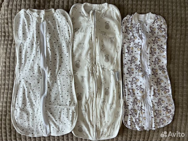 Пеленка кокон на липучках и на молнии