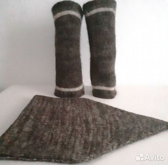 Пояс и наколенники из собачьей шерсти