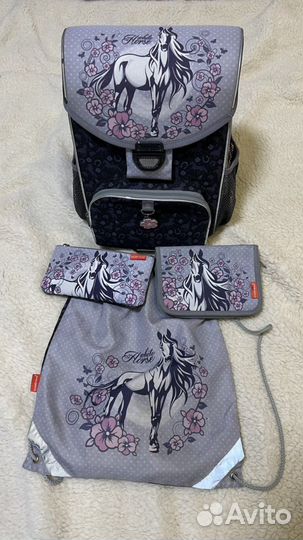 Ранец ErichKrause для девочки+мешок+пеналы