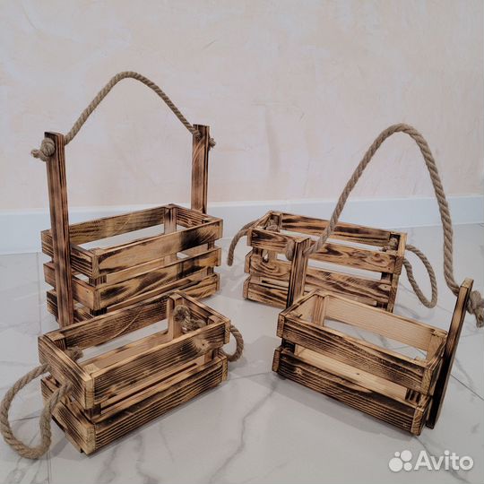 Корзина деревянная