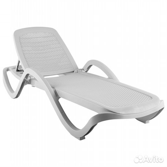 Шезлонг Capri плетеный, Белый, Бежевый, Грэй