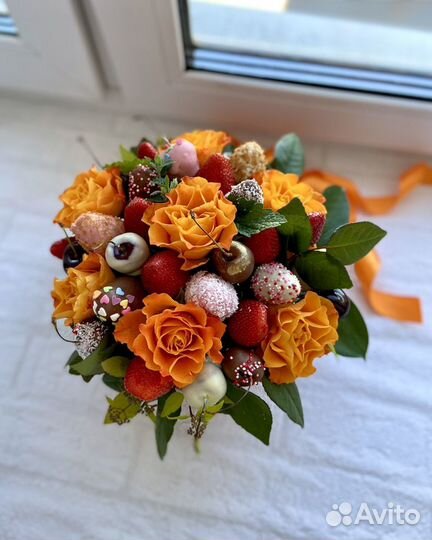 Букет в шлапной коробке