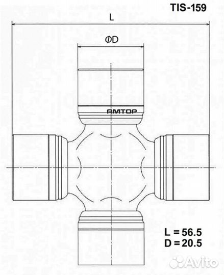 Toyo TIS-159 Крестовина карданного вала
