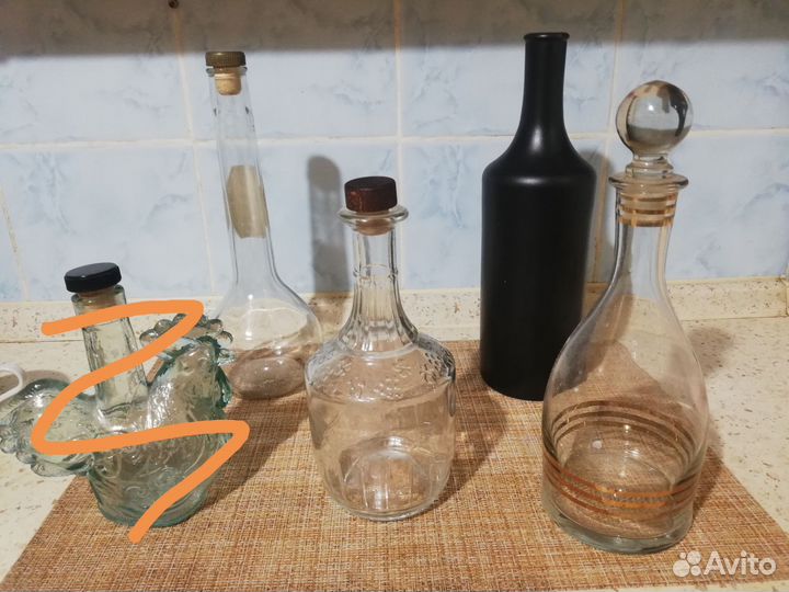 Штофы и графины СССР, интерьерные бутылки