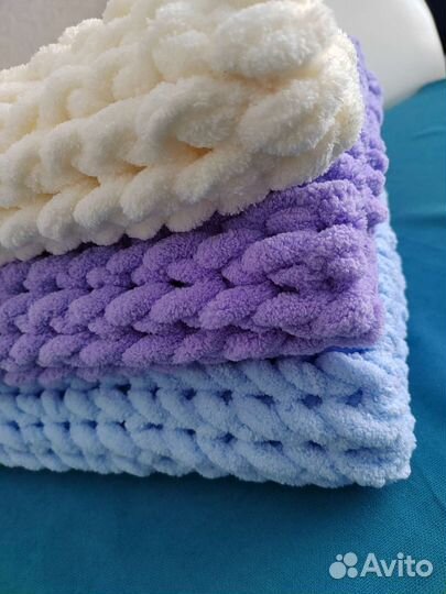 Плед из ализе пуффи