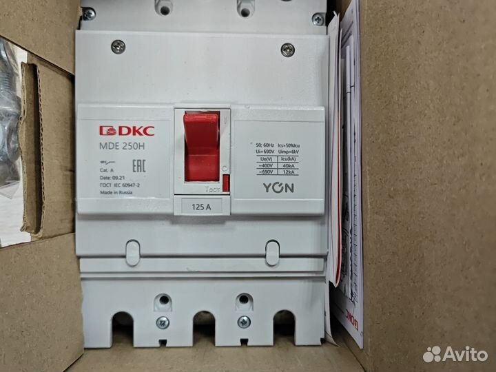 Выключатель автоматический YON MDE250H125 DKC