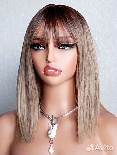 Парик каре светлый омбре