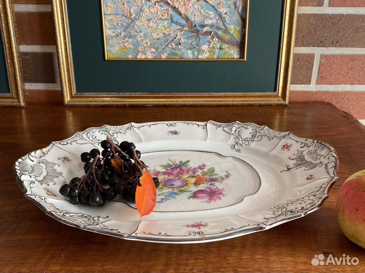 Блюдо антикварное. Австрия. Schlaggenwald