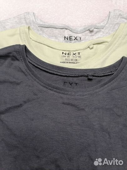 Лонгсливы Next на рост 98-104 новые