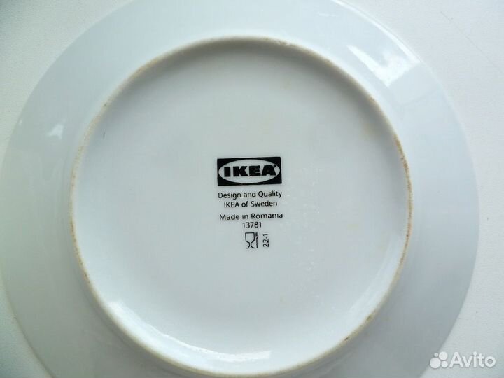 Тарелки IKEA, люминарк, стекло, пиала Дулево