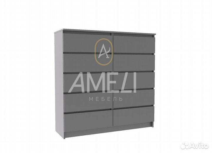 Тумба комод в спальню графит