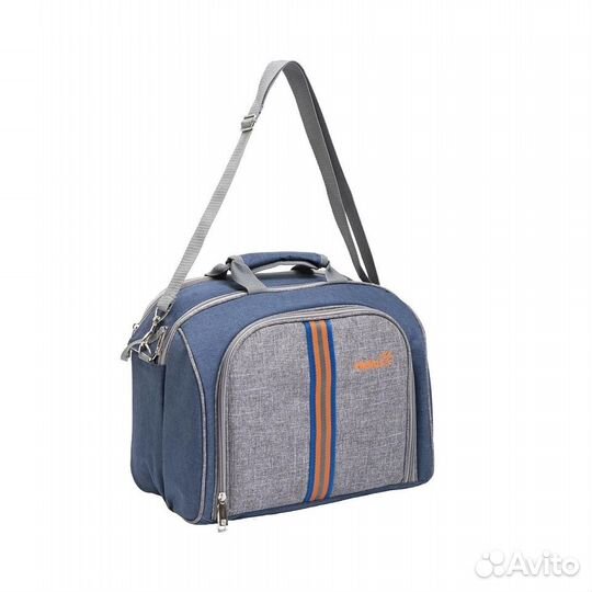 Набор для пикника на 4 персоны синий/серый Helios