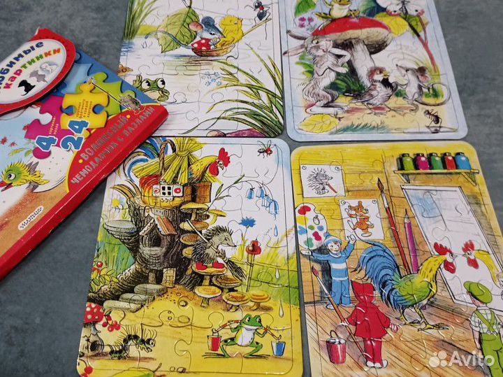 Волшебный чемоданчик с пазлами по мотивам Сутеева