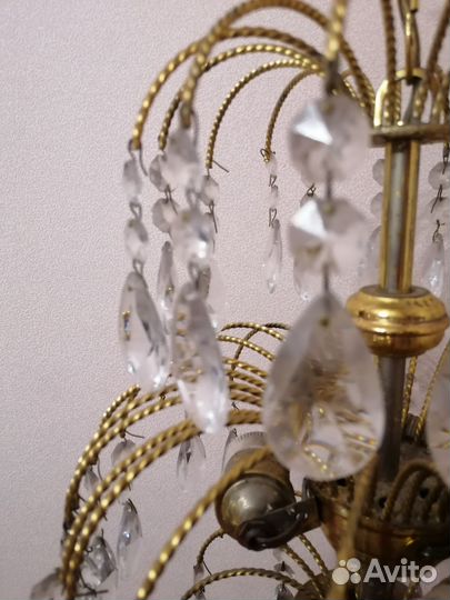 Люстра хрустальная чехословакия СССР
