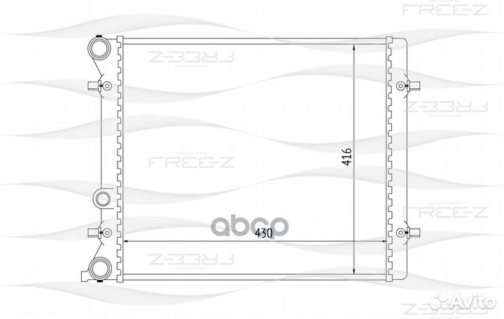 Радиатор VAG golf 4/octavia 97- 1.4/1.6 охлаждения
