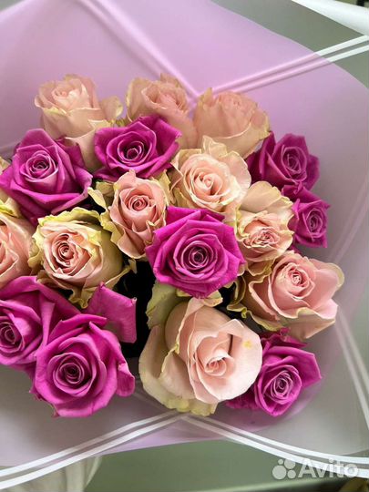 Цветы 21 роза букет для девушки доставка