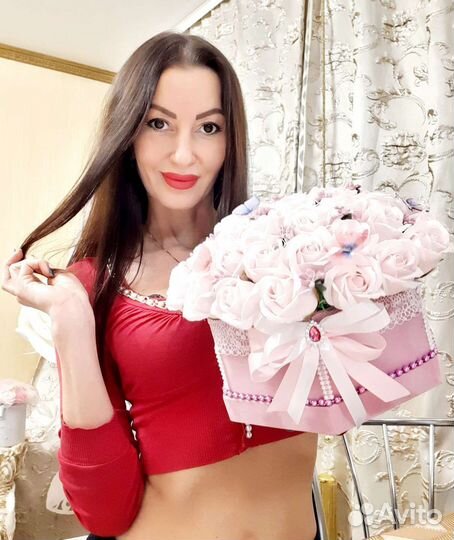 Букет из мыльных роз