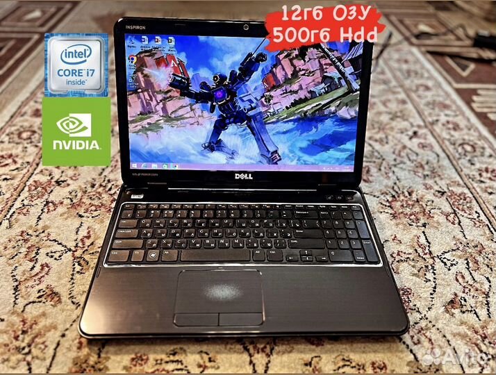 Мощный Ноутбук Dell core i7-8ядер/12гб/GT525m