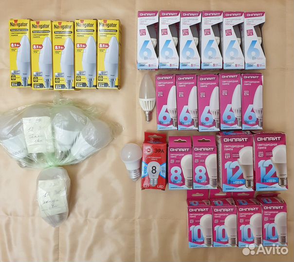 Светодиодные лампы 6-12 Вт, накаливания 40-60 вт