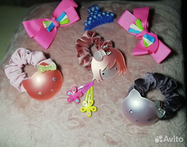 Заколки, бантики, резиночки набор для волос