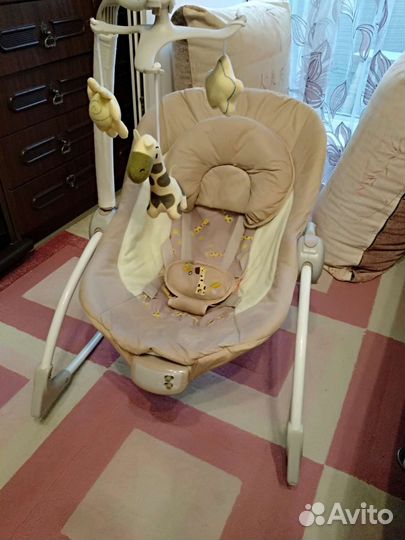 Детские электрокачели Flappy 2в1 с адаптер., Jetem