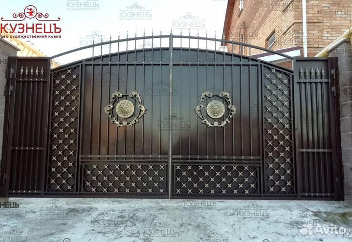 Кованые ворота автоматические