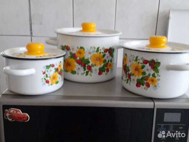 Кастрюли эмалированные