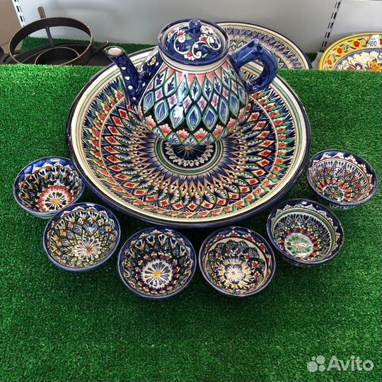 Посуда узбекская: ляганы, чайники, косы, пиалы