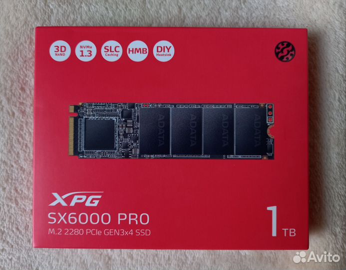 Новый SSD диск Adata M.2 XPG SX6000 Pro 1tb