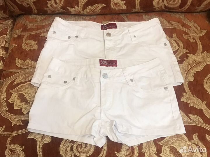 Шорты женские джинсовые белые р.28,30