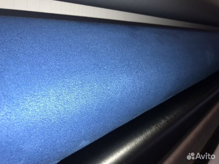 Алькантара синяя искусственная замша