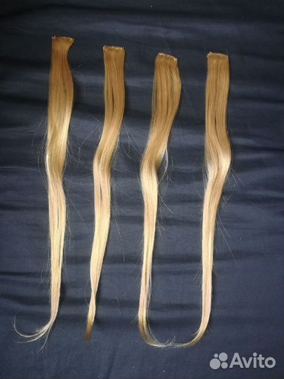 Накладные пряди для волос на заколках 50 см