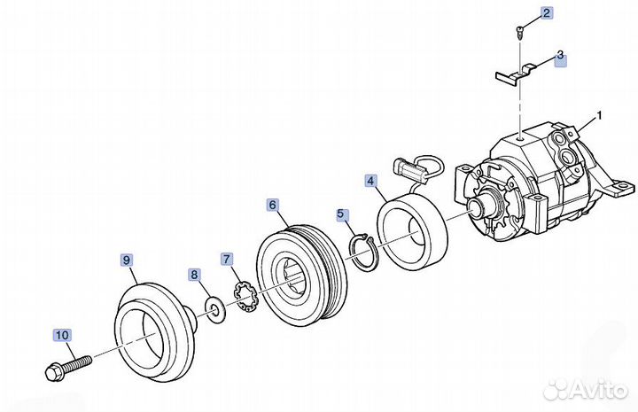 Муфта компрессора кондинционера 20906283