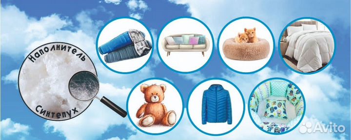 Синтепух наполнитель для подушек игрушек 1кг