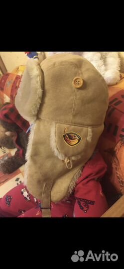 Зимняя, меховая, хоккейная ушанка NHL