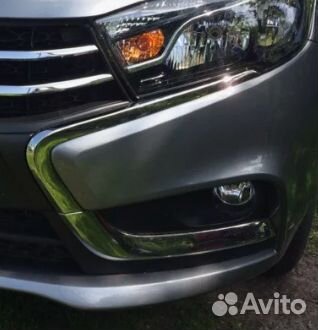 Молдинг переднего бампера Vesta хром нижний левый