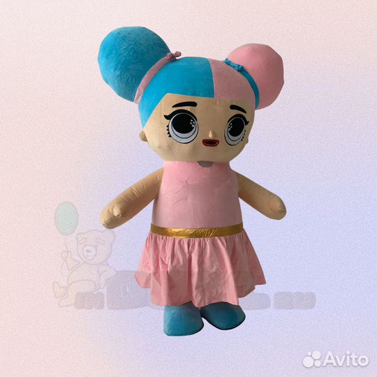 Костюм ростовой куклы Красотка, надувной