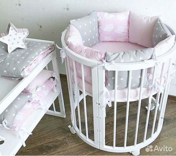 Детская кроватка с маятником трансформер 6-1