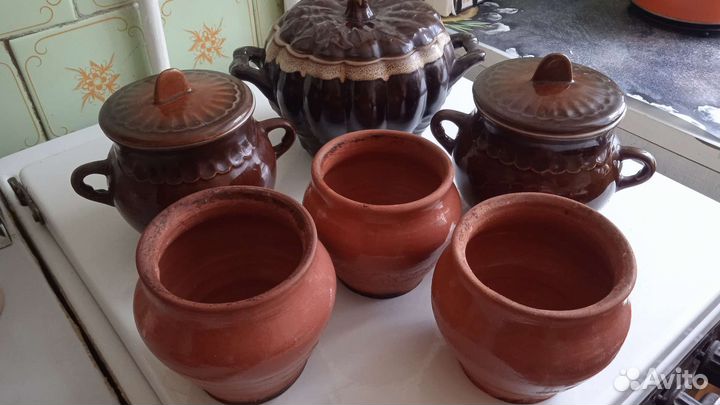 Горшки глиняные для запекания