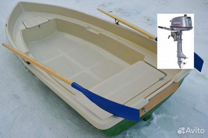 Моторно-вёсельная лодка Тортилла-4 с Рундуками Tar