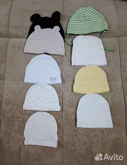 Летняя шапочка пинетки носочки для новорождённого