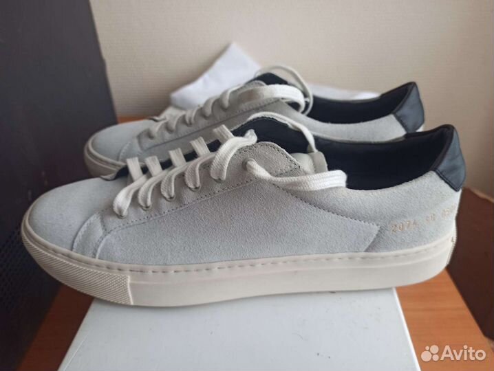 Кеды Common projects retro low in suede white 40